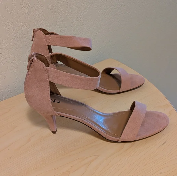 Style & Co Pink Heels with Suede Finish - Picture 4 of 9